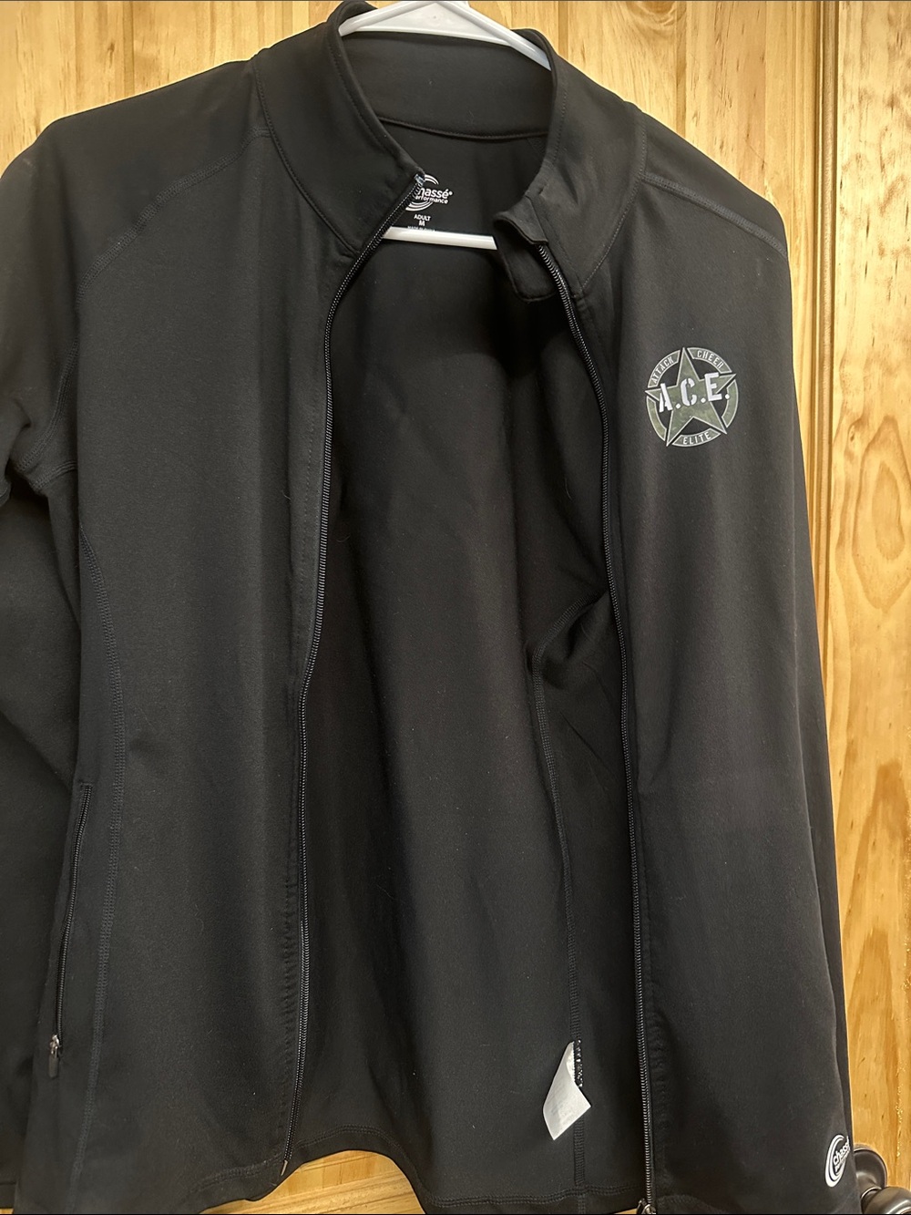 Black Full-Zip Jacket with I.C.E. Star Logo